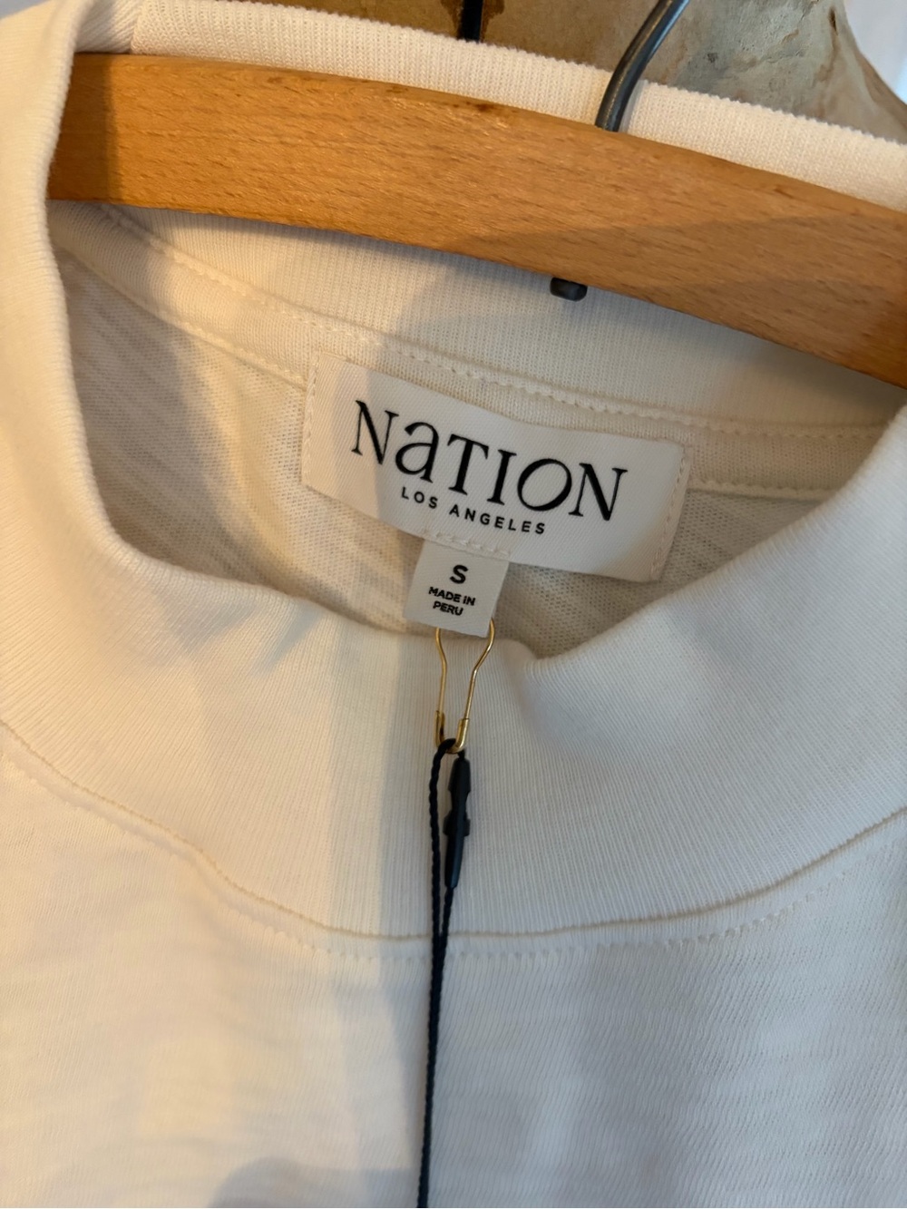 Nation LTD Cream Sleeveless Top with Shoulder Button Tabs - Picture 3 of 4